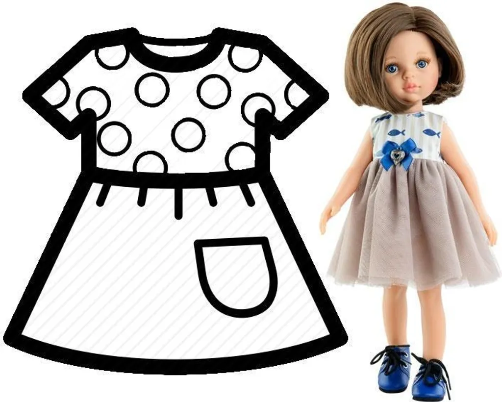 Vêtements Poupée Paola Reina 32cm Mari Mari : Finis les Habits Fragiles