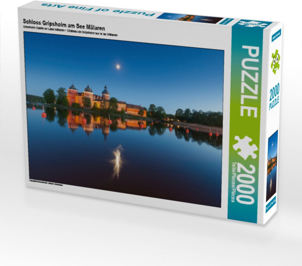 CALVENDO Puzzle Schweden Schloss Gripsholm am See Mälaren 2000 Teile Puzzle quer | 2000 Teile Lege-Größe 90x67cm Foto-Puzzle für glückliche St...