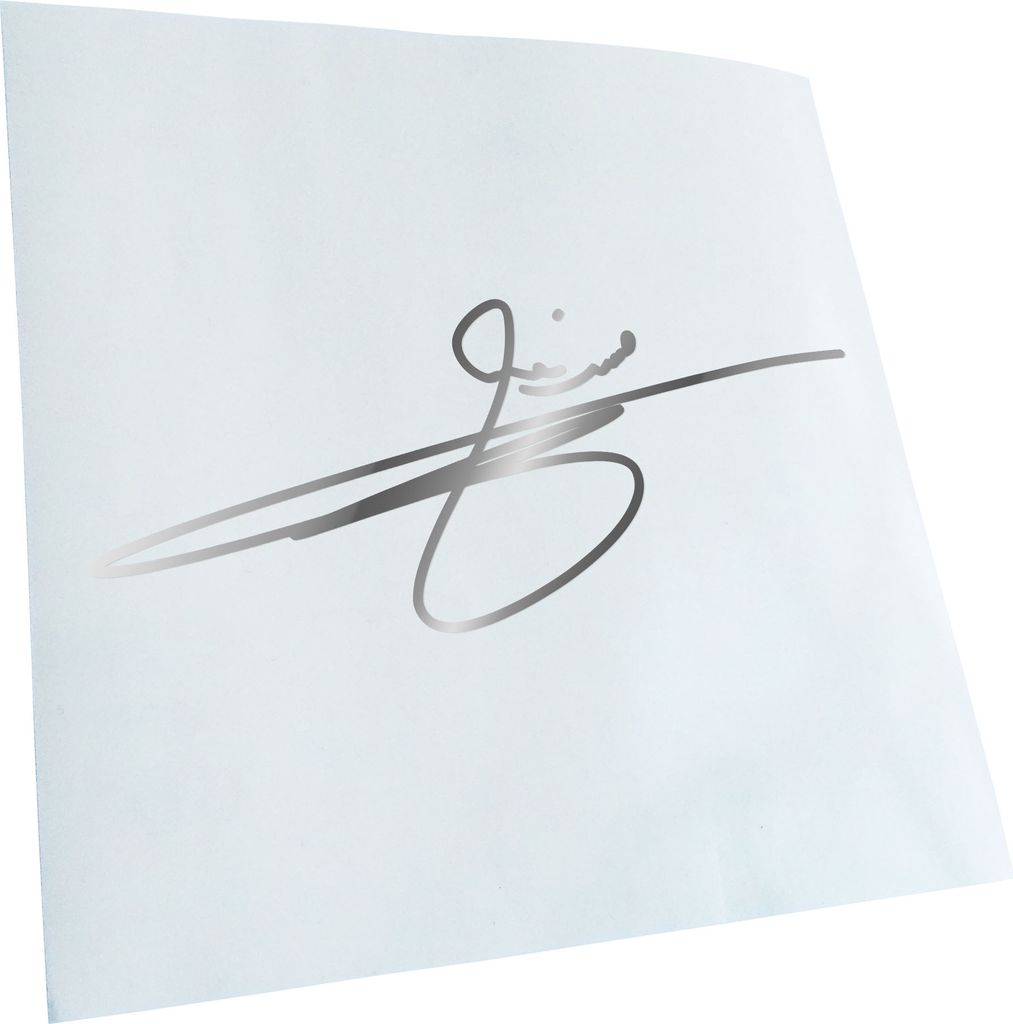 Kiwistar - Autoaufkleber - Hassan Rohani Unterschrift - Chrom - 24x10cm - Aufkleber für Auto, Laptop, Fahrrad, LKW, Motorrad mehrfarbig JDM Decal ...