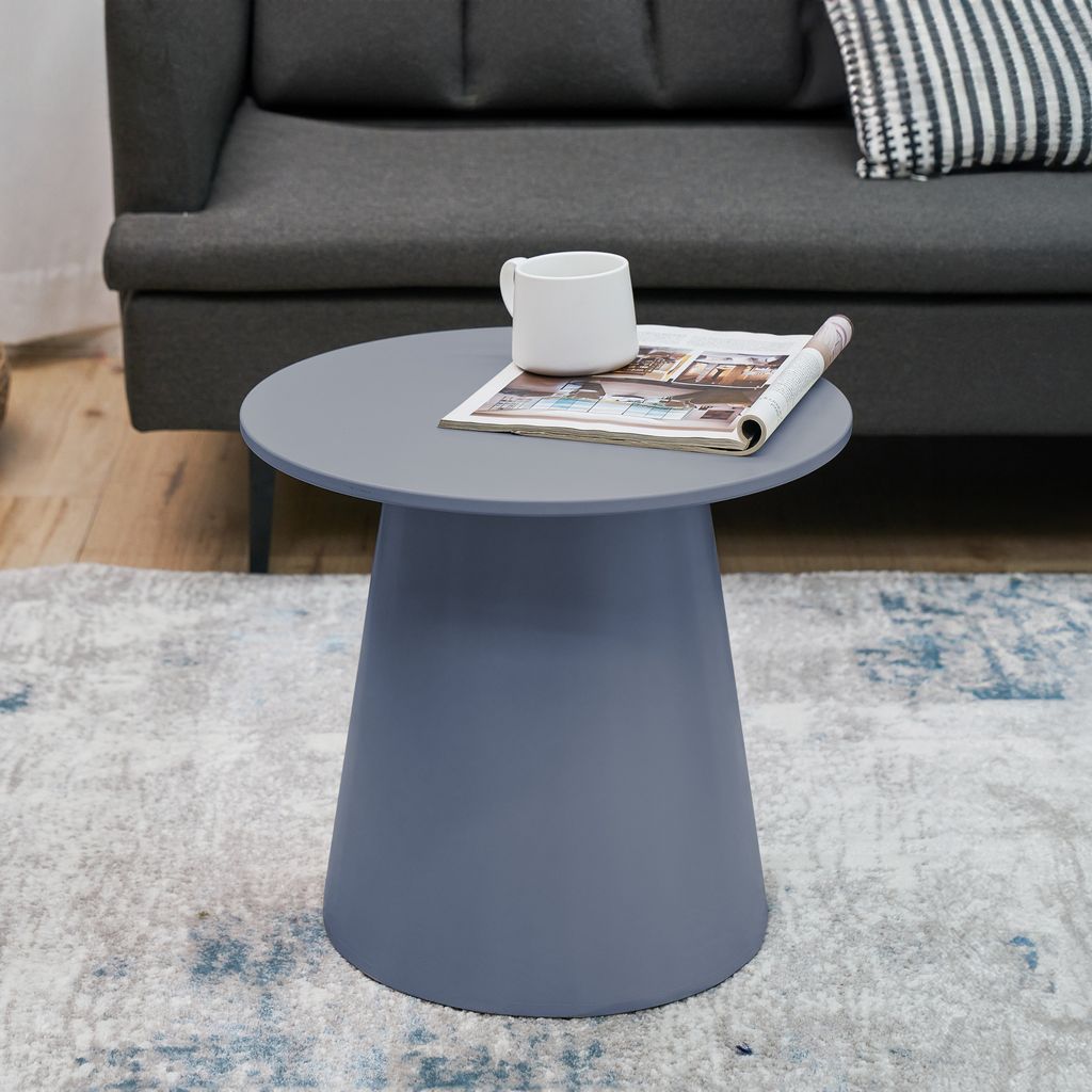 Couchtisch 'Nyd' rund MDF 40 x Ø44 cm Graublau