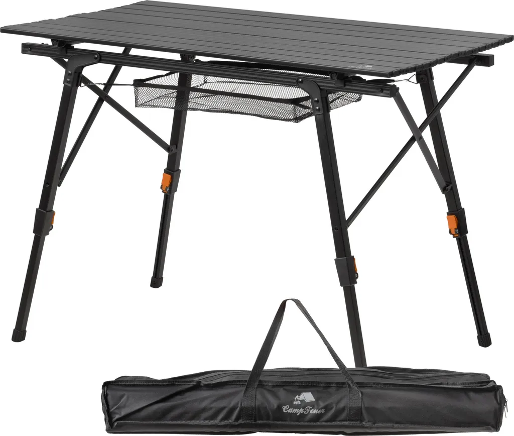 Table Pliante de Camping avec Hauteur Ajustable et Sac de Transport