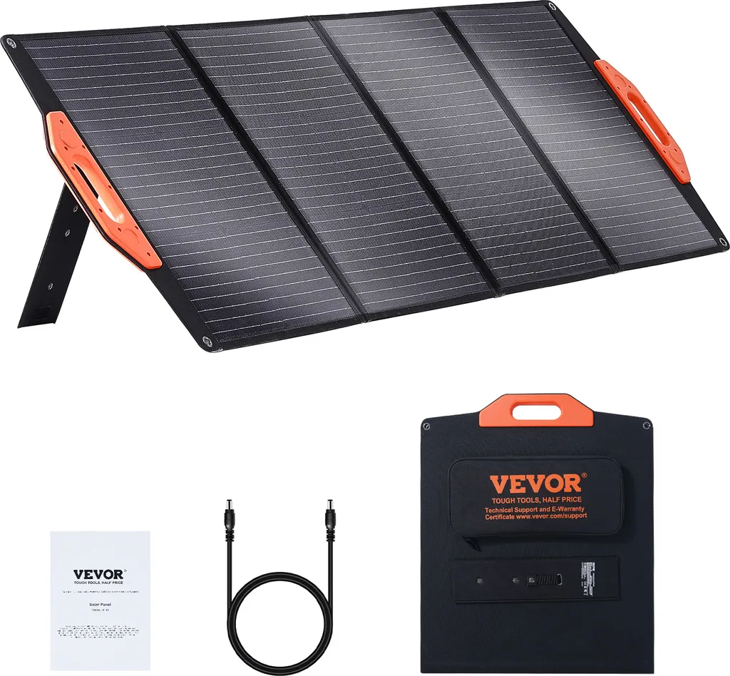 VEVOR Caricatore Solare 120W Pieghevole - IP67 Impermeabile per Camper