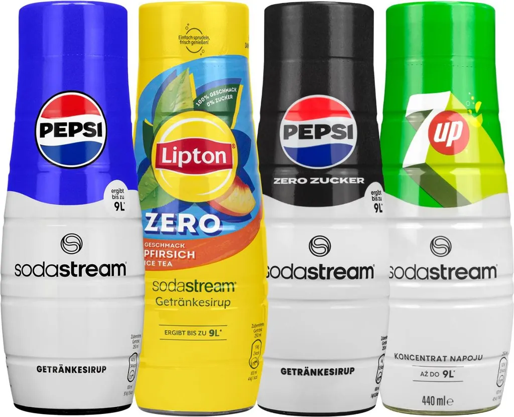 Machine à Eau Pétillante SodaStream Terra Noire avec Pack de 4 Sirops - 4