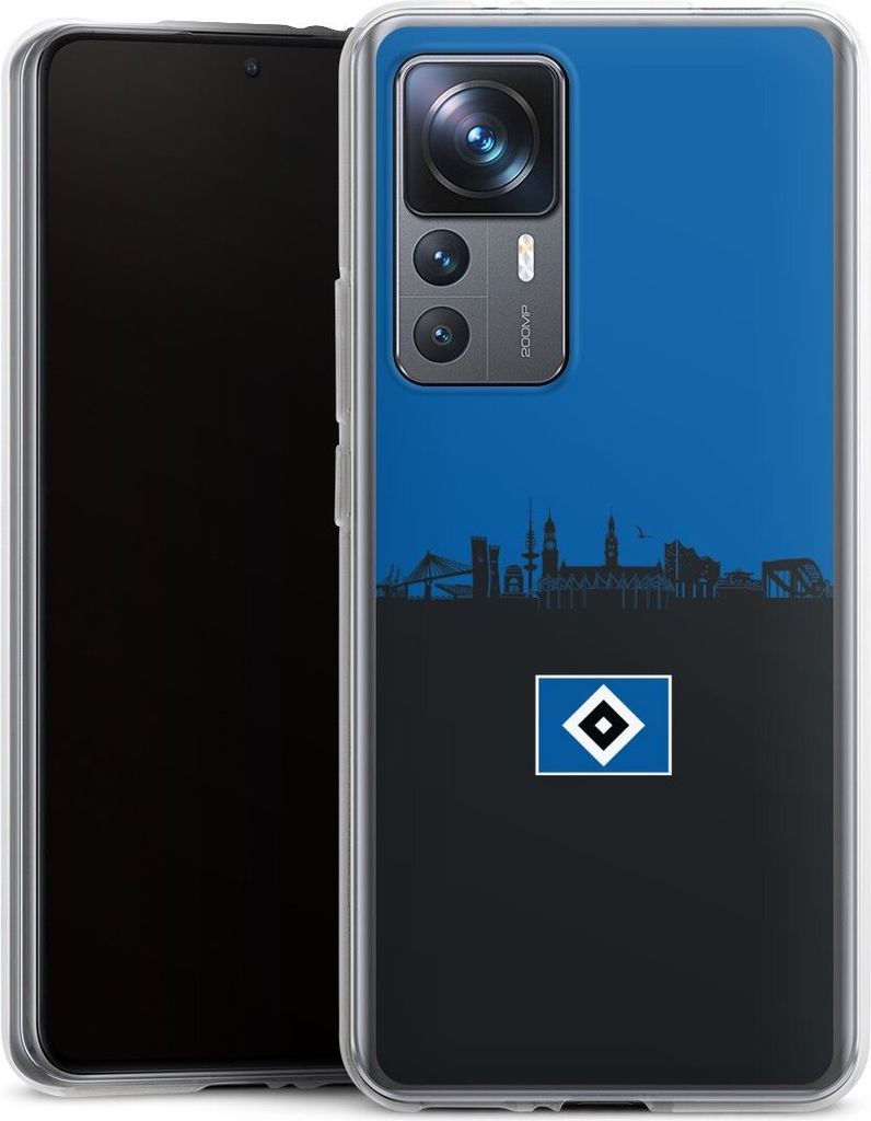 DeinDesign Handyhülle für Xiaomi 12T Pro 5G Silikon Hülle Case Smartphone Schutzhülle HSV Hamburg Skyline