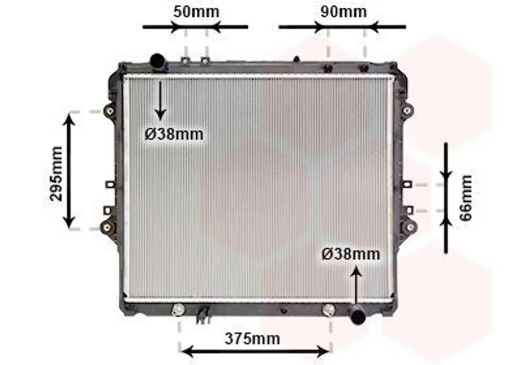 Radiateur de refroidissement moteur TOYOTA HILUX GUN1 Van Wezel 54002757