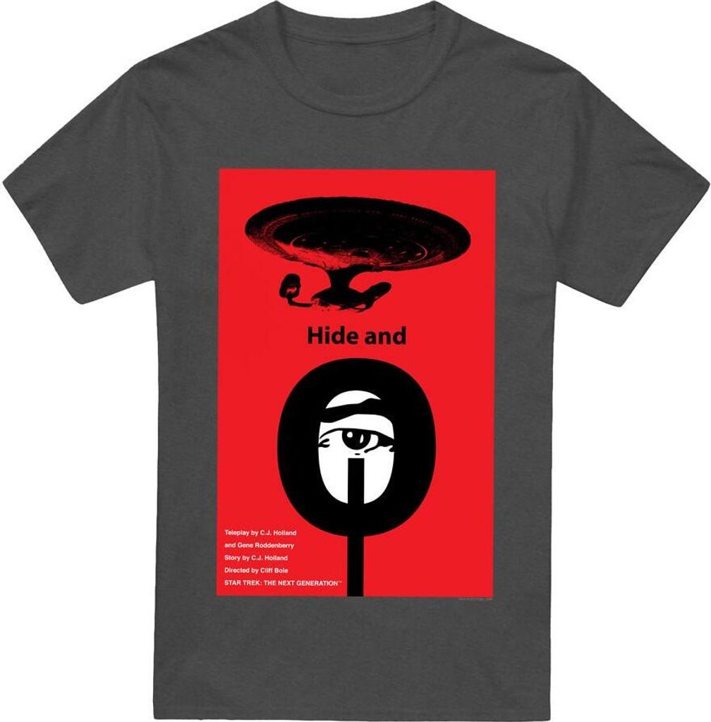 Star Trek - "The Next Generation Season 1 Episode 10" T-Shirt für Herren/Damen Uni TV17785 (S) (Holzkohle)