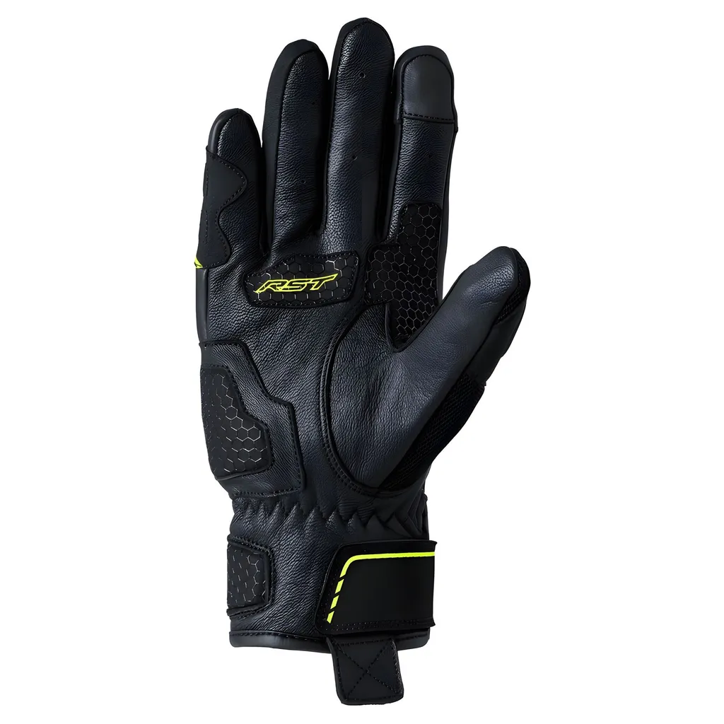 Gants moto RST S-1 mesh CE jaunes fluo respirants et coqués L