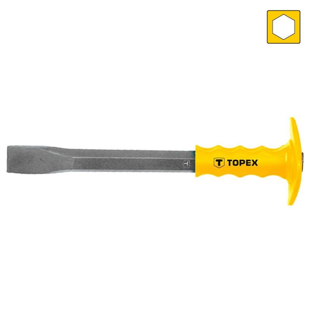 2-tlg. Handmeißel Set 300mm - Flachmeißel & Spitzmeißel Mit Handschutz