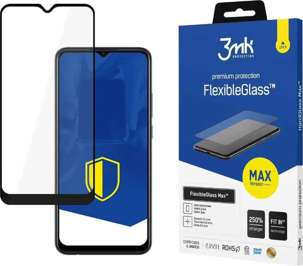 Acquista 3mk FlexibleGlass Max Nero per Oppo A15 - Vetro Flessibile
