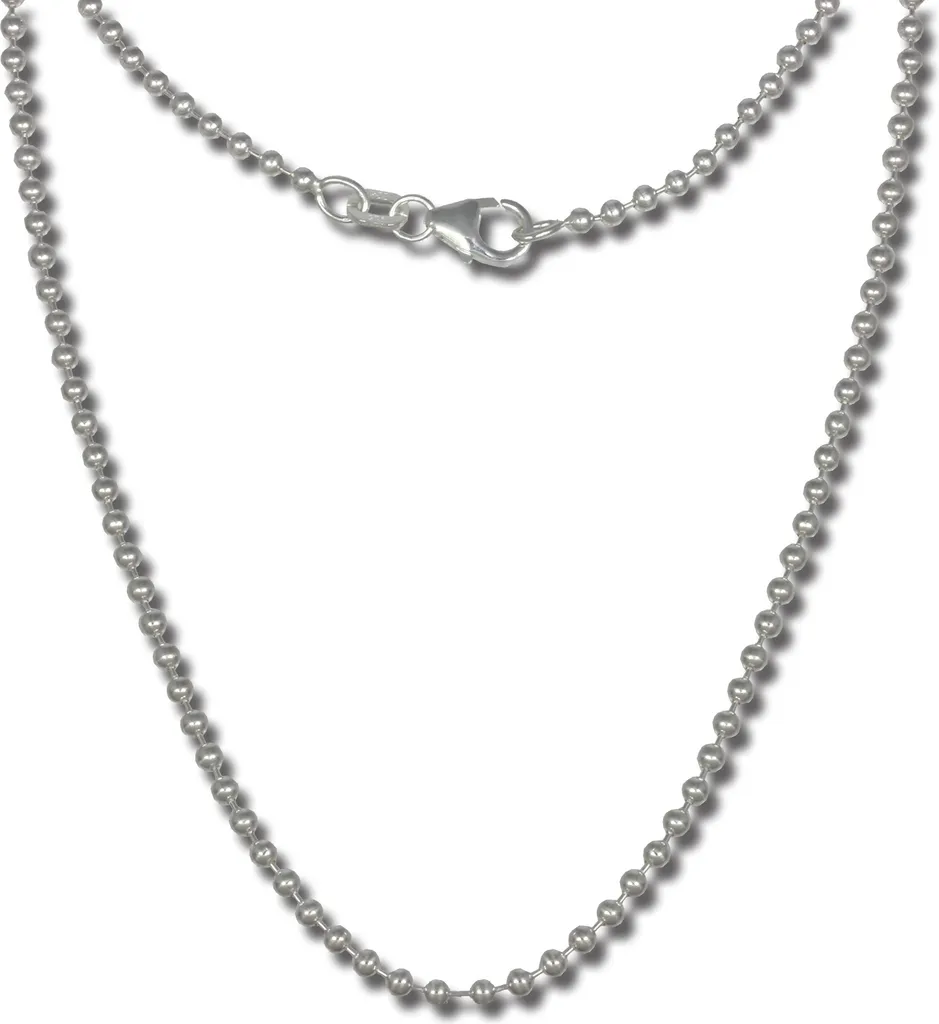 Chaîne à Boules 70cm Argent 925 Collier Femme pour Pendentif Long