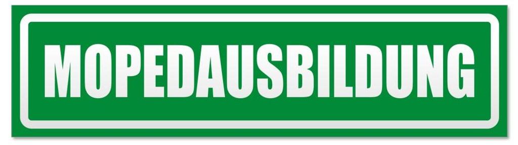 Kiwistar - Autoaufkleber - Grün - 60 x 16 cm - Mopedausbildung invertiert - Hinweis Aufkleber Sticker für Auto, Kfz, Fahrrad, PKW, LKW