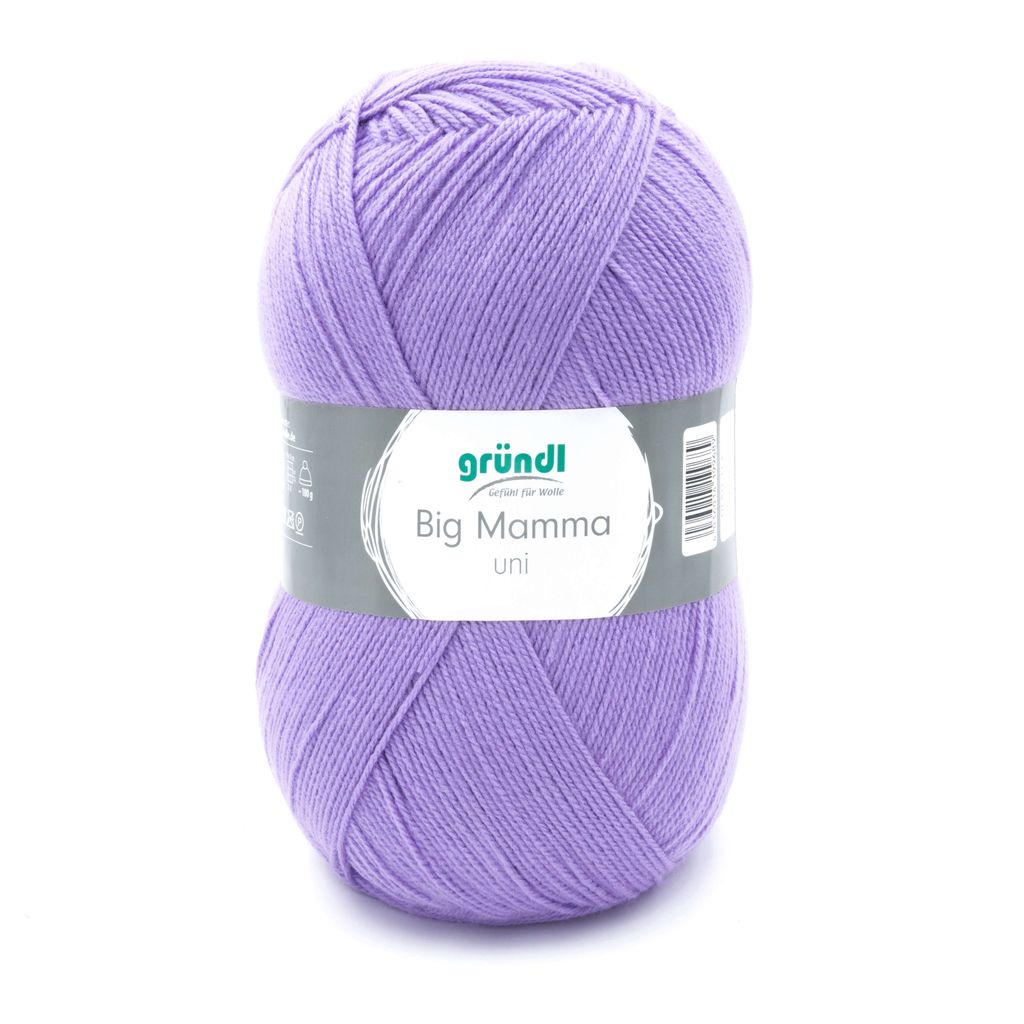 Gründl Big Mamma uni 400g Großknäuel Strickgarn Häkelgarn Häkelwolle, 1040,00 m (wollartiger Charakter, pflegeleicht, waschbar, schnell trockn...