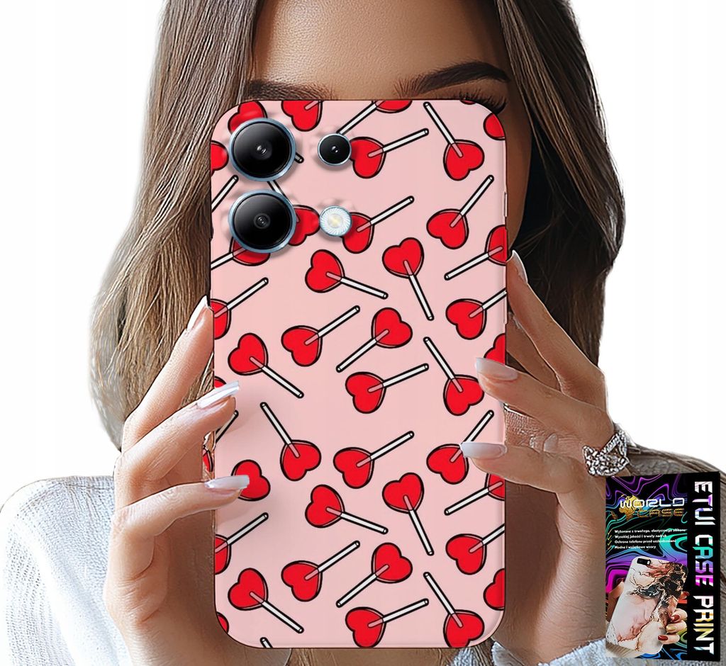 Hülle Für Xiaomi Note 14S - Feminine, Modische Lollipop-Designs In Herzhülle