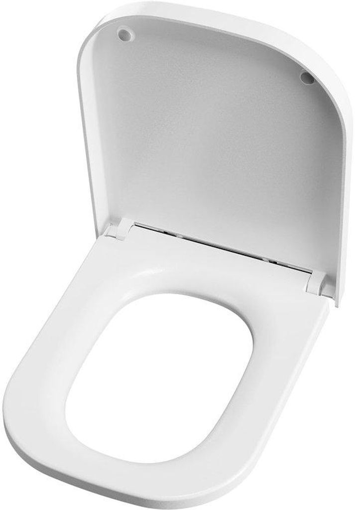 Toilettesitz aus Duroplast, weiches Schließen, 427x350 mm, antibakteriell, quadratisch