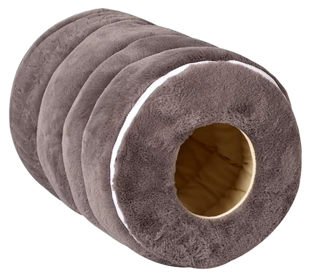 Abnehmbares Katzenhöhlen-Schlafbett mit Plüschkissen für Haustiere