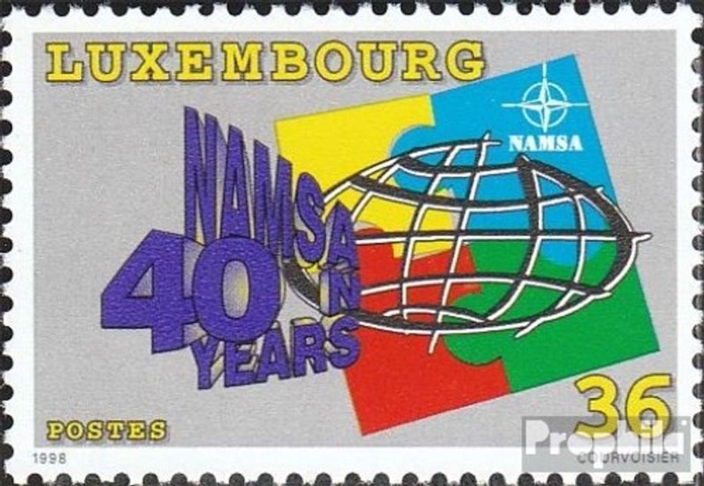 Briefmarken Luxemburg 1998 Mi 1465 (kompl.Ausg.) postfrisch NATO-Agentur Unterhalt und Versorgung