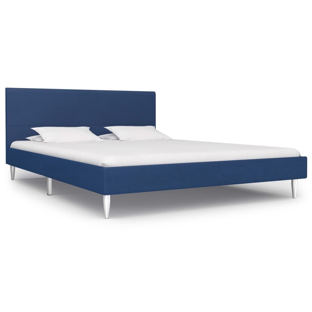 Bettgestell Blau Stoff 160 x 200 cm