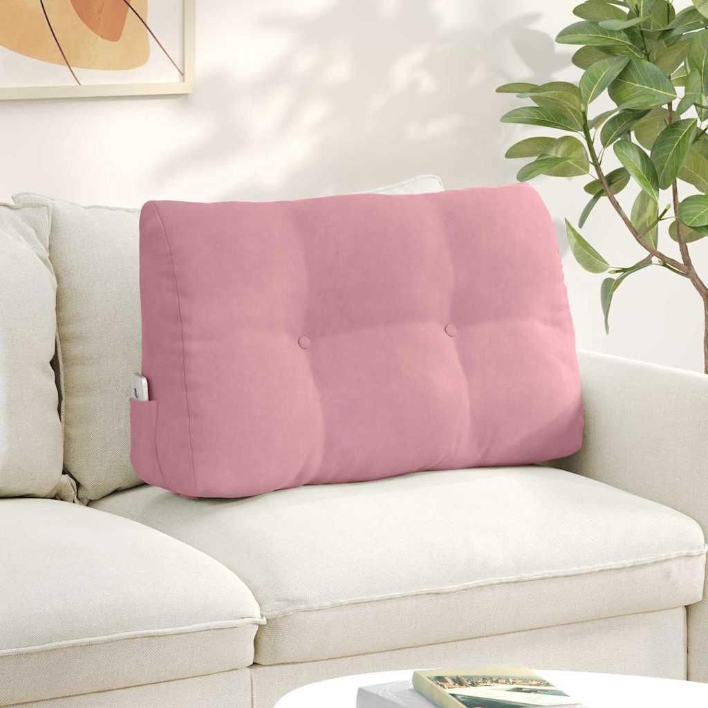 "Schlussverkauf" Rücken Kissen -Sitzkissen - 1 PC - Rosa 80x24x50 cm Samt C8271