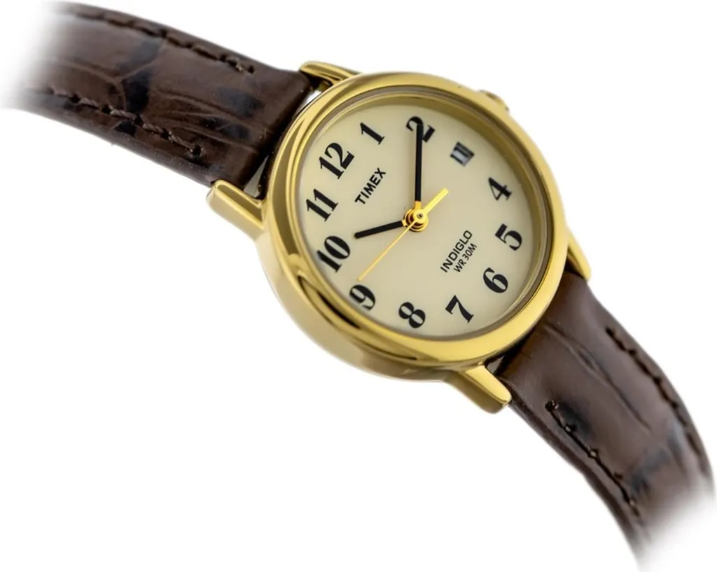 Orologio Timex T20071 Easy Reader Donna - Elegante Pelle Marrone e Oro - 3