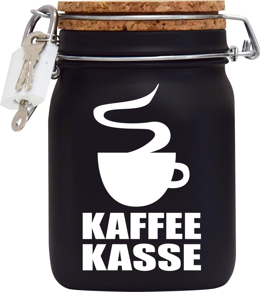 Spardose Geld Geschenk Ideen Kaffee Kasse Schwarz Größe L 1 Produktbild 