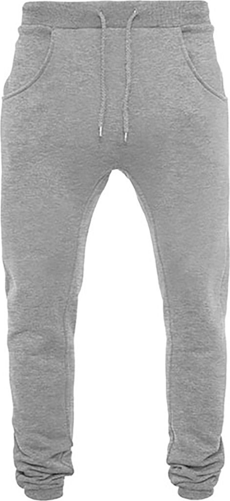 Build Your Brand BY013 | Heavy Deep Crotch Sweatpants / Herren Jogging Hose - Farbe: Heather Grey - Größe: XL
