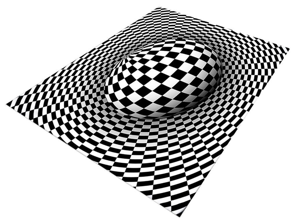 3D-Wirbelteppich mit optischer Täuschung, realistischer Wirbel-Fußmatte in Schwarz-Weiß, rutschfeste Bodenmatte für Wohnzimmer, Schlafzimmer un...