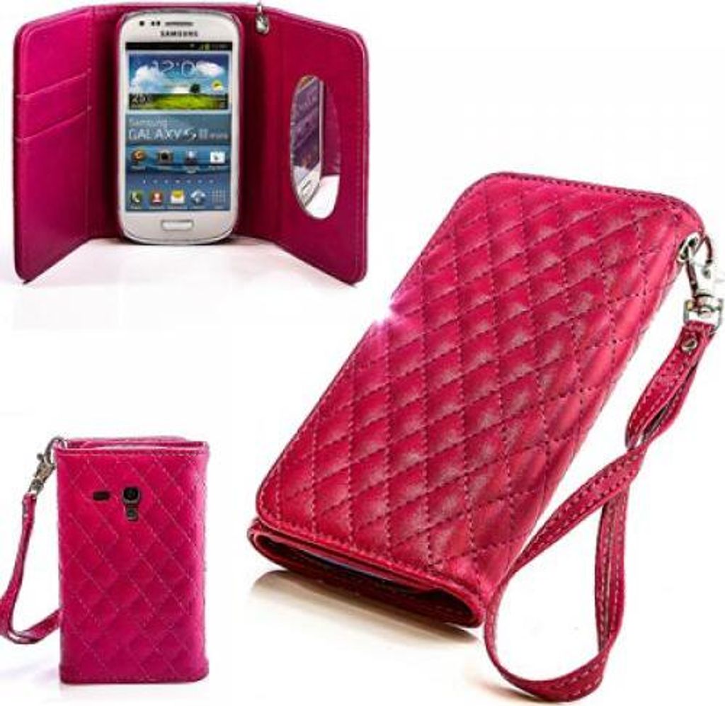 Samsung Galaxy S3 Mini (i8190) Booksytle Handtasche Mirror Pink