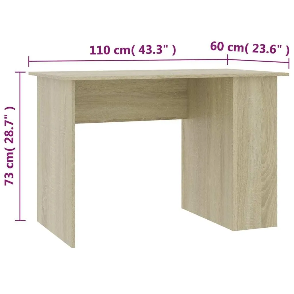 Bureau bois composite résistant, table ordinateur avec plateau 120cm - 6