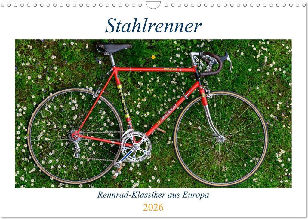 Stahlrenner - Rennrad-Klassiker aus Europa (Wandkalender 2026 DIN A3 quer), CALVENDO Monatskalender