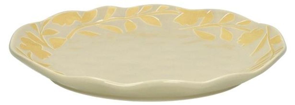 Pomax romantische dessertbord, porselein, lichtbeige, Productafbeelding 