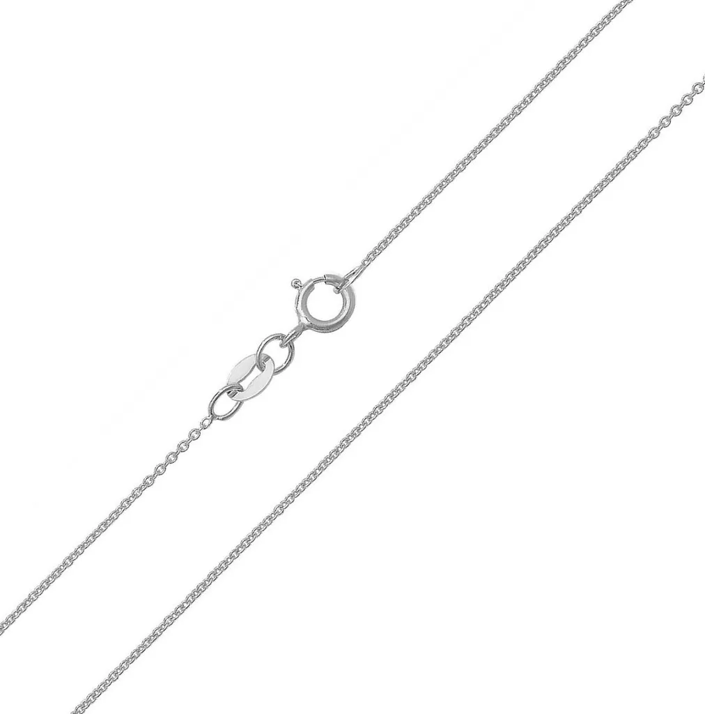 Chaîne Femme Or Blanc 750/1000 Maille Câble Fine 41cm Solide et Chic