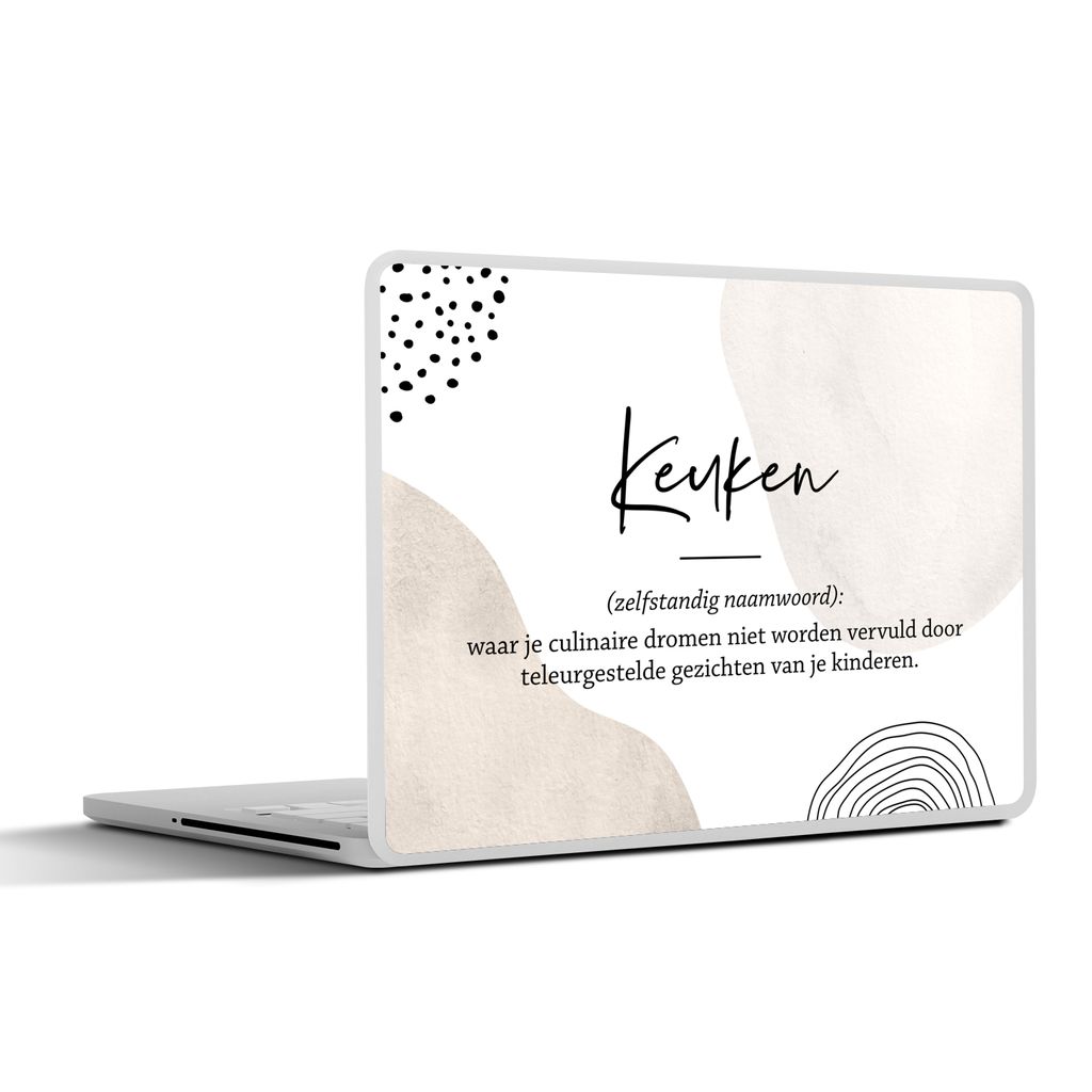 MuchoWow Laptop Aufkleber Sticker Cover Küche - Zitate - Sprichwörter - Küche - Definition - Wörterbuch - Opa 30x22 cm - Laptop-Sticker