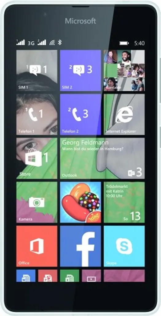 Microsoft Lumia 540 Blanc Double SIM pour Travail et Loisirs Mobiles