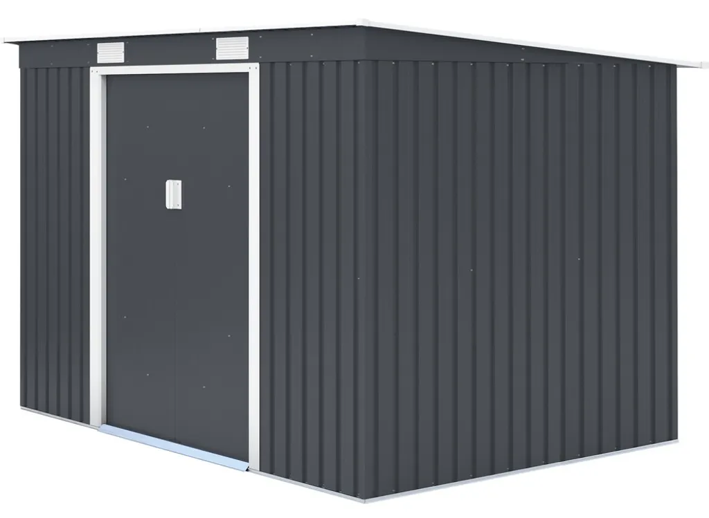 Abri de jardin en métal Rojaplast S2001C 251x171 cm gris anthracite