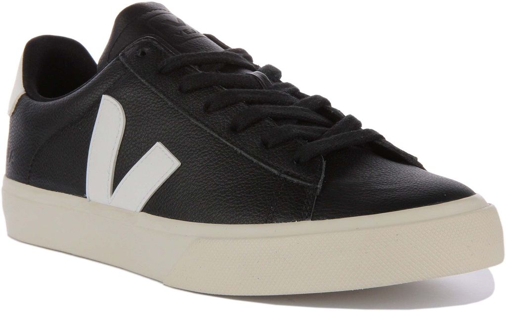 Veja Campo Herren Schnürung Chromefree Leder Turnschuhe Schwarz Weiß – 6 Großbritannien - 40 EU - 7 USA / Schwarz-Weiss
