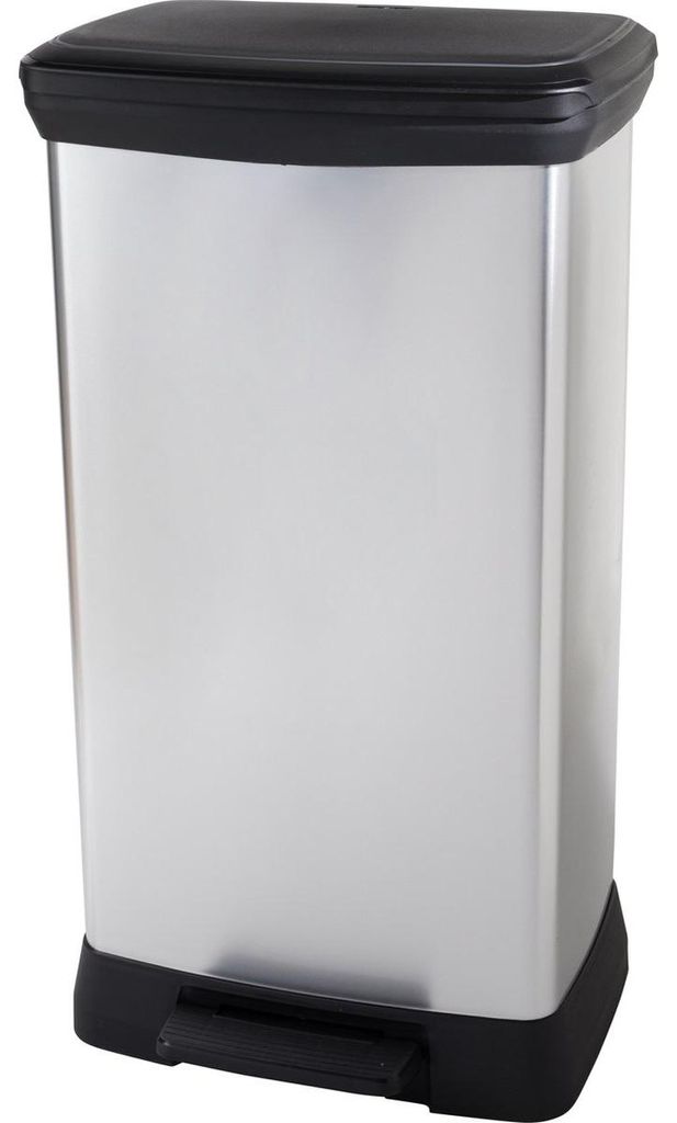 Odpadkový kôš DECO BIN Duo 23 l + 23 l, strieborný Obrázok produktu 
