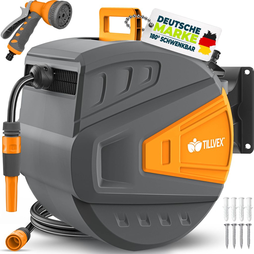 tillvex Schlauchtrommel Wasser 20+2m Anthrazit mit Produktbild 