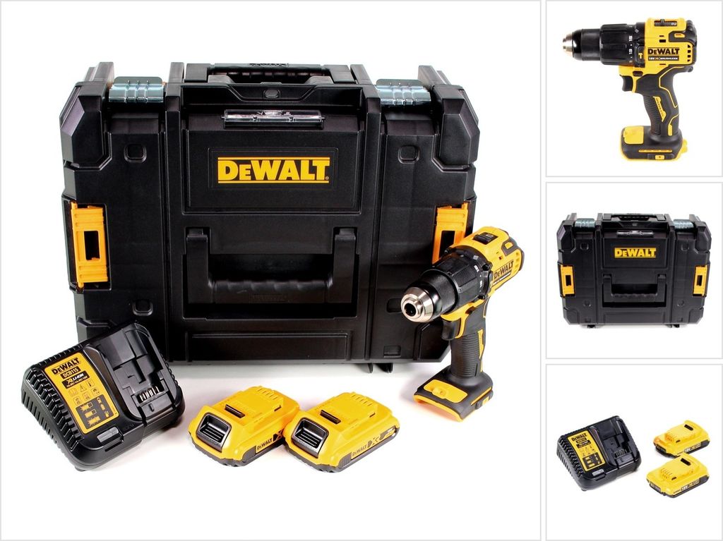 DeWalt DCD709D2T-QW Akku Schlagbohrschrauber 2x2Ah 18V XR + Produktbild 