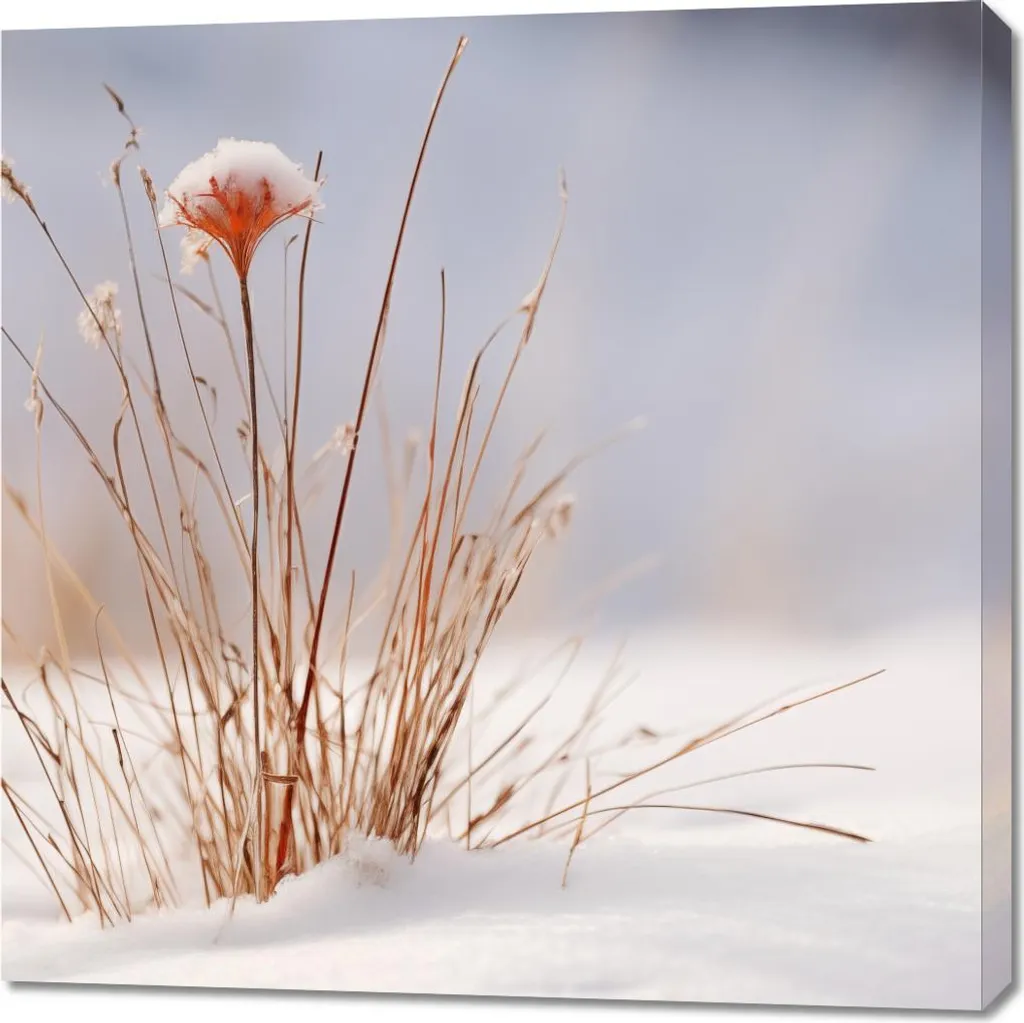 Image 90 x 90 cm L'hiver en détails - Tableau Carré Déco de Saisons