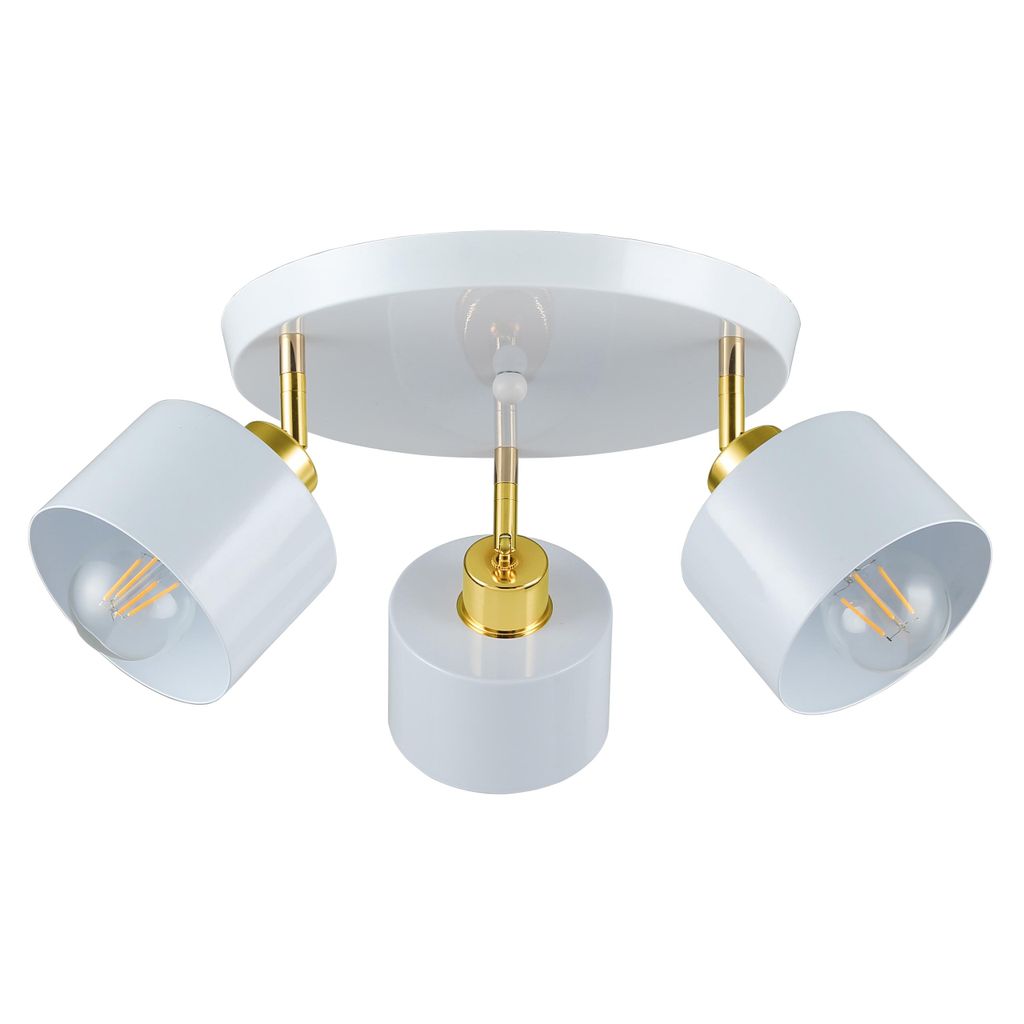 MasterLED Deckenstrahler - E27, 3-flammig, Weiß Gold, rund, Produktbild 