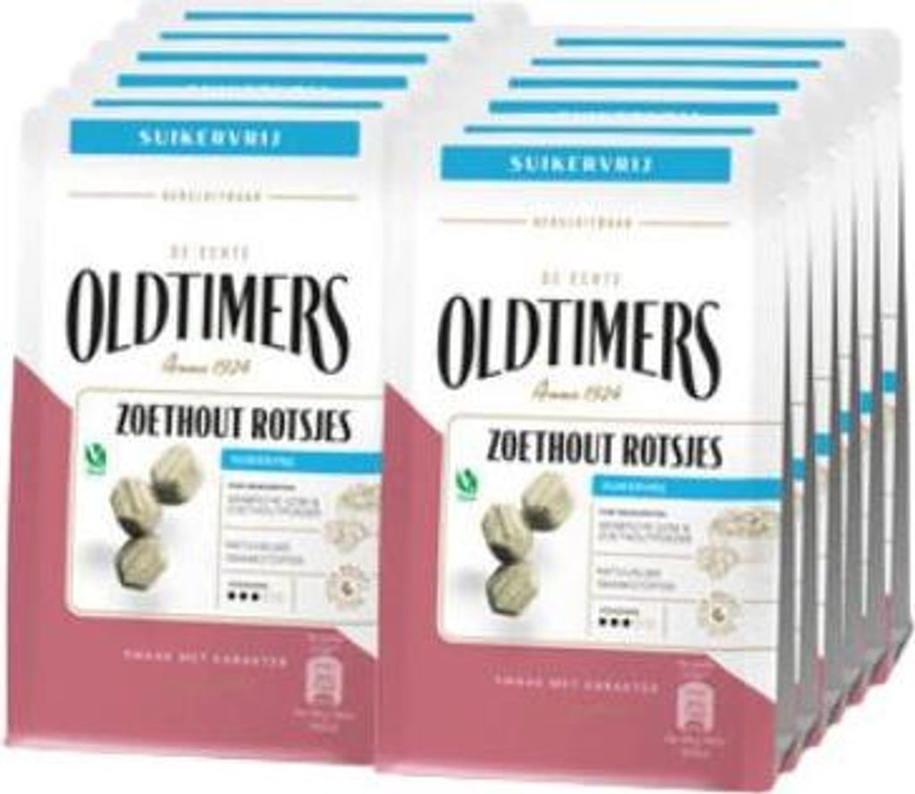 Oldtimer Lakritzsteine zuckerfrei Beutel (12x100gr)