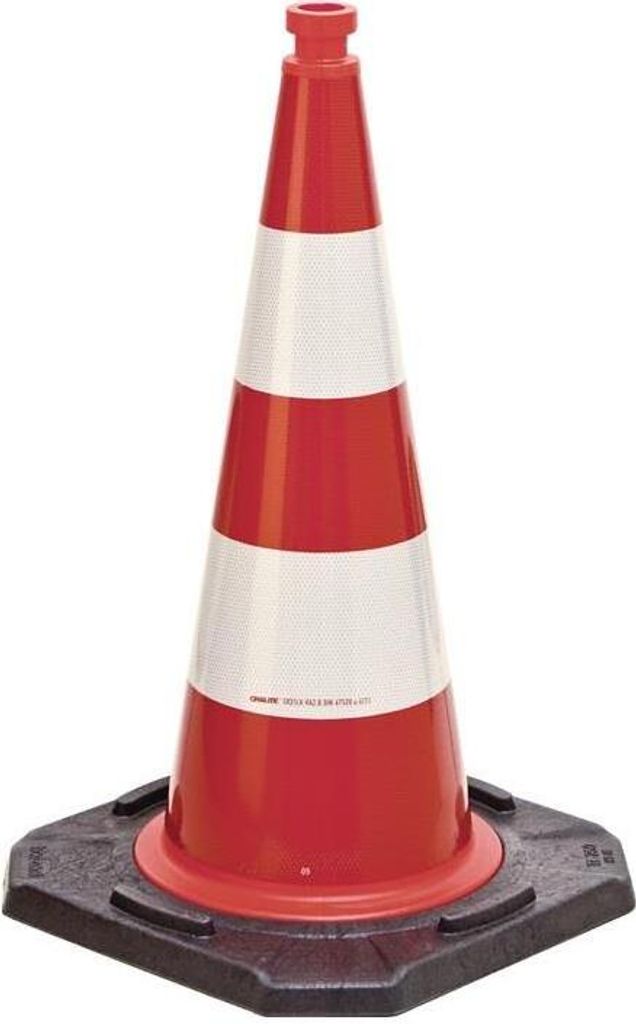 Leitkegel TL H.500mm BAST ,2 Streifen G.3,20 kg,33x33cm