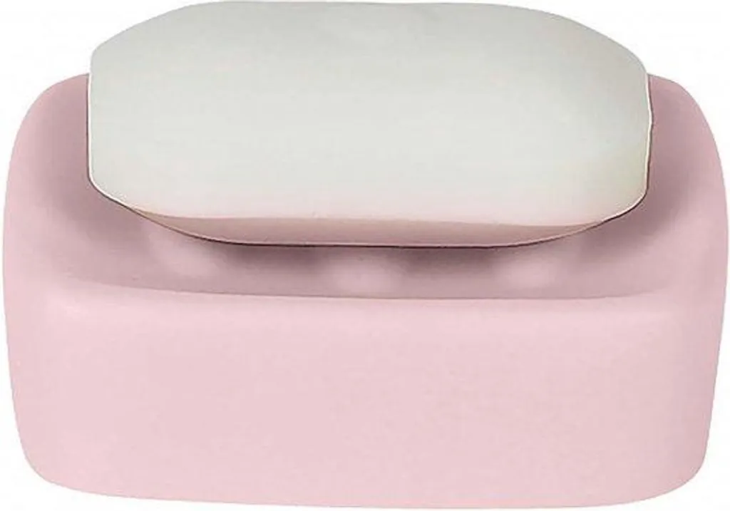 Porte-savon vintage rose pastel en céramique émaillée haute résistance