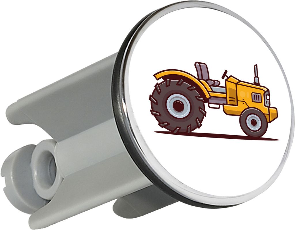 Huuraa Waschbeckenstöpsel Traktor Trecker 4cm höhenverstellbar Abflussstopfen Geschenkidee