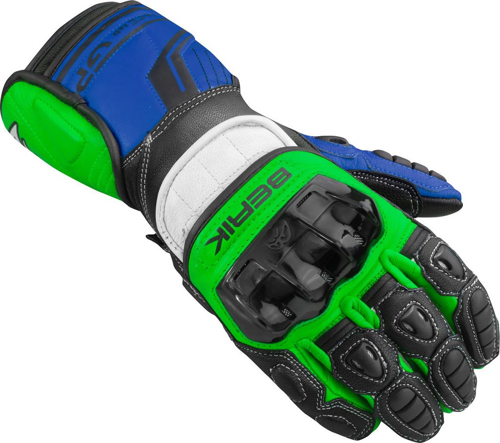 Berik Track Pro Motorradhandschuhe, schwarz/grün, M