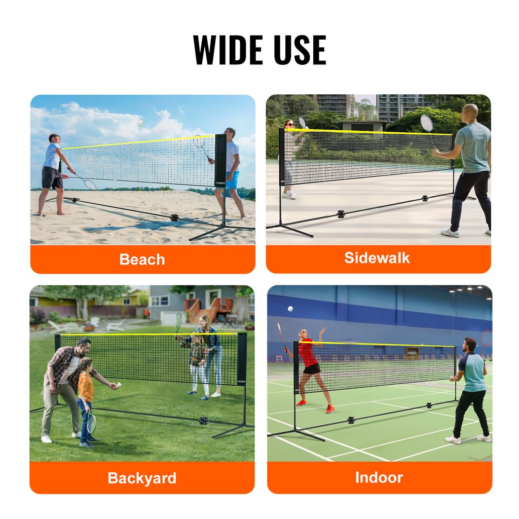 VEVOR Badmintonnetz, Höhenverstellbares Volleyballnetz, 510 Produktbild 6
