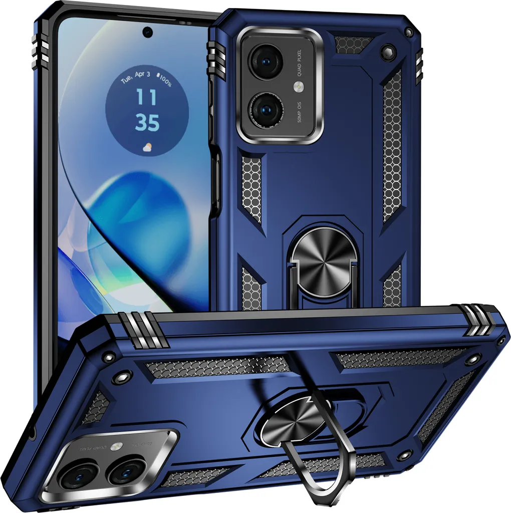 Miglior Cover per Motorola Moto G54 con Supporto Anello Blu