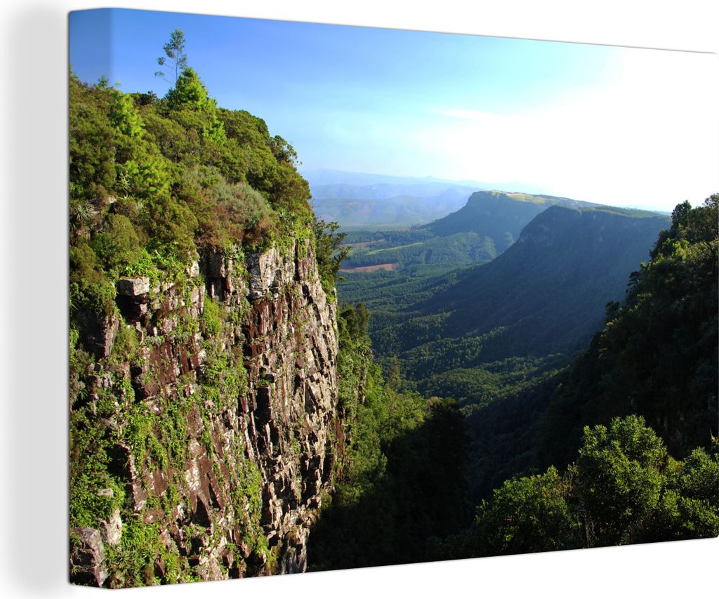 OneMillionCanvasses - Leinwandbilder - 140x90 cm, Panorama des Lowveld in der Nähe des Blyde River in Südafrika, Wandbilder Kunstdruck Wanddeko...