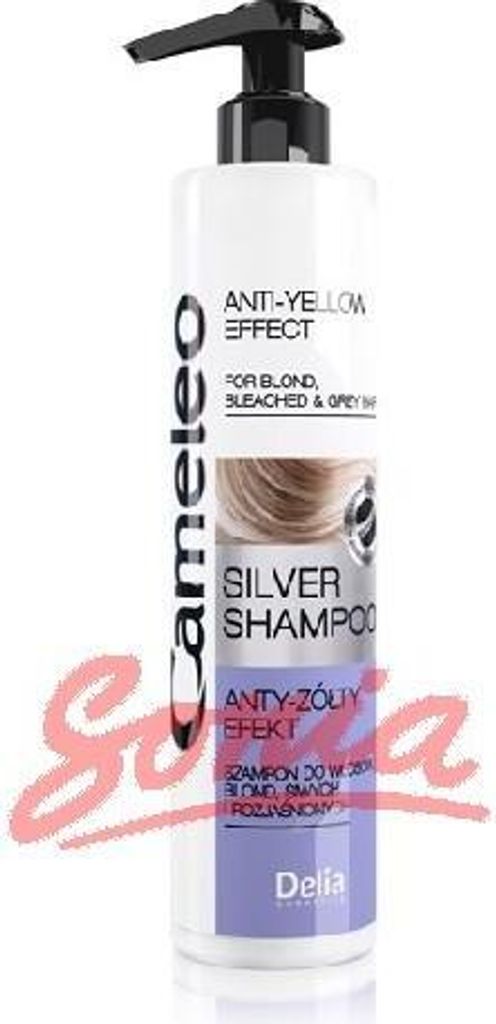 Cameleo Silver Shampoo No Yellow Effect for Blonde, Grey, Bleached Hair 250ml