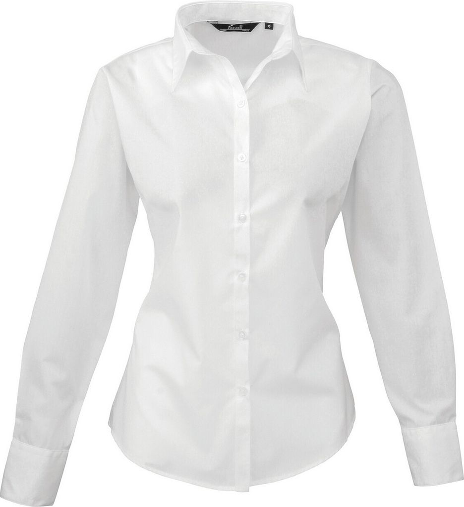Premier - Hemd für Damen Langärmlig PC6082 (54 DE) (Weiß)